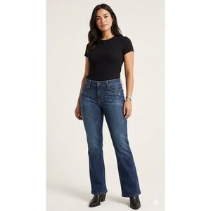 Levis 545 Low Boot Cut Jeans Dark Wash Blue Denim Womens Size 14M 545-0004